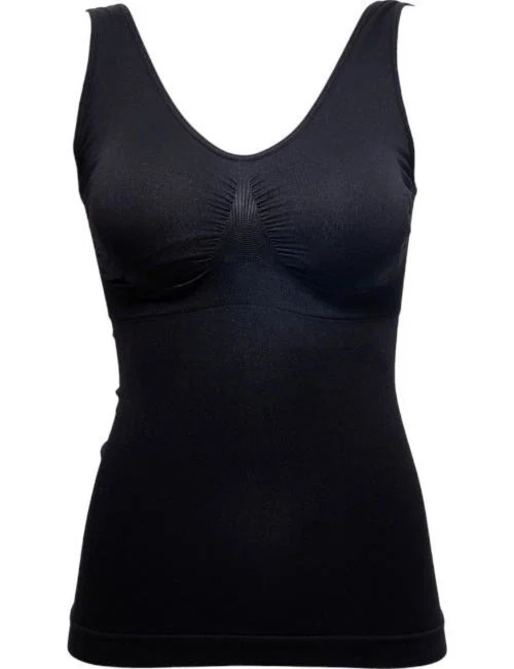 Rhonda Shear Women's Seamless Tank with Removable Pads Black -